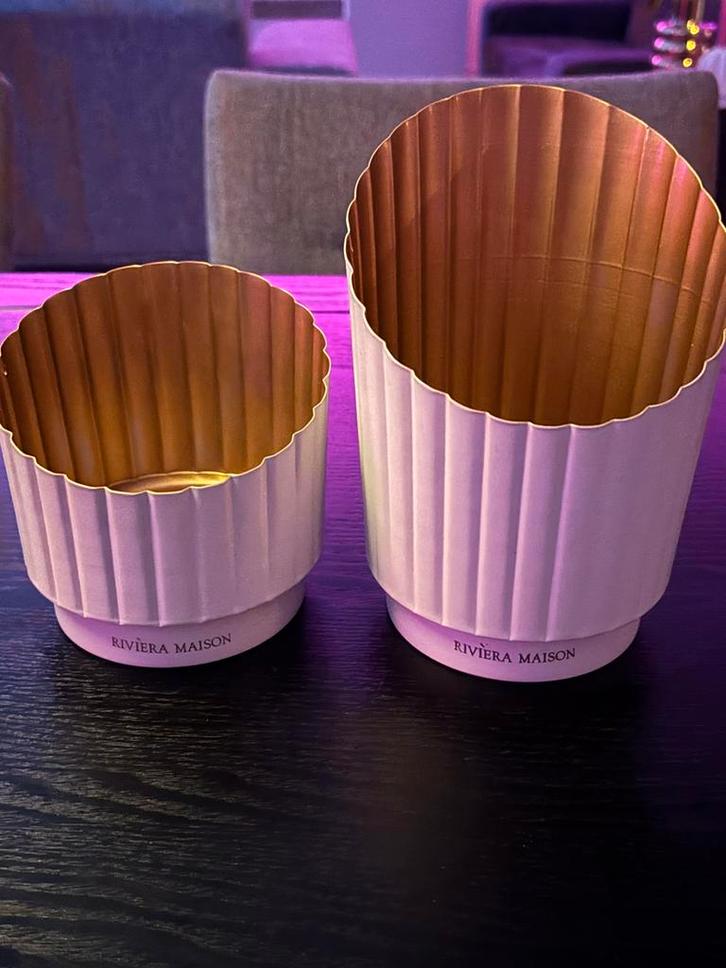 Rivièra Maison Sacha Votive S en M, Huis en Inrichting, Woonaccessoires | Kandelaars en Kaarsen, Gebruikt, Kandelaar, Minder dan 25 cm
