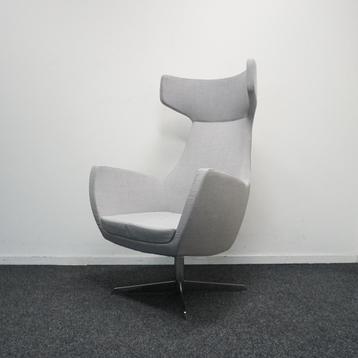 Ahrend Design Fauteuil | Grijze Relax Stoel | Draaibaar beschikbaar voor biedingen