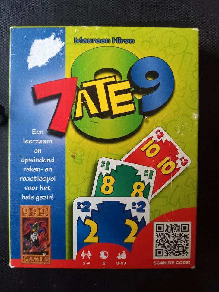 7 Ate 9 Kaartspel - Leuk en Leerzaam!, Hobby en Vrije tijd, Gezelschapsspellen | Bordspellen, Zo goed als nieuw, Een of twee spelers