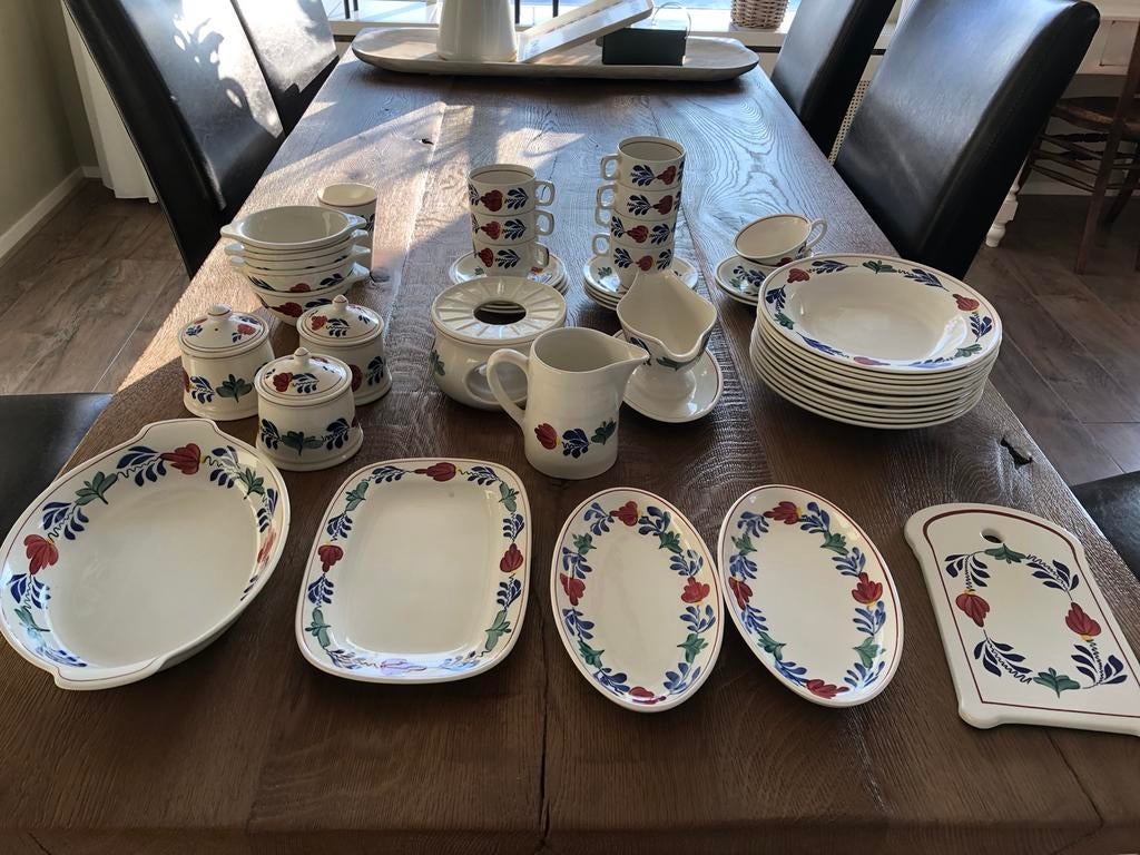 Boerenbond servies. Zie foto’s., Ophalen, Gebruikt, Aardewerk, Boerenbont