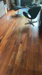 Te koop Merbau parketvloer 35 en 18m2, Huis en Inrichting, Gebruikt, Overige kleuren, 25 tot 50 m², Ophalen