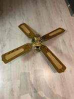 Vintage Plafondventilator met Houten Bladen, Ophalen, Gebruikt, Hout, Minder dan 100 cm