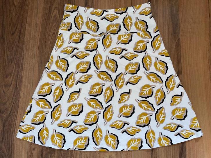 Leuke A-lijn rok van Zilch met botanisch dessin / bladdessin, Kleding | Dames, Rokken, Nieuw, Maat 34 (XS) of kleiner, Wit, Knielengte