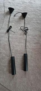 Set van 2 zwarte hanglampen, Ophalen of Verzenden, Zo goed als nieuw, Modern, Metaal