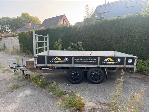 Dubbel asser 2500 kg, Auto diversen, Aanhangers en Bagagewagens, Zo goed als nieuw, Ophalen