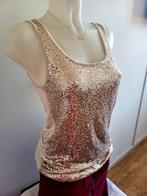 Top Ibiza met pailletten glamour luxe, Glamour, Beige, Ophalen of Verzenden, Zo goed als nieuw