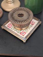 Vintage Theelicht Brander met Bloemmotief, Ophalen of Verzenden