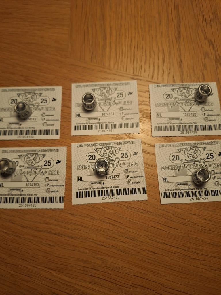 Postduiven ringen 2025, Dieren en Toebehoren, Meerdere dieren, Postduif