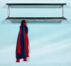 Minimalist Zweedse 60s kapstok l vintage metal coat rack, Gebruikt, Ophalen of Verzenden, Metaal, Wandkapstok