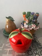 Vrolijk Vintage appel deksel potje izgst, Antiek en Kunst, Verzenden