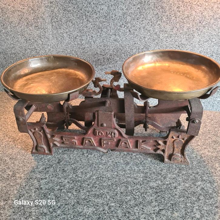 Antieke SAFAC Weegschaal 10 kg, Antiek en Kunst, Antiek | Gereedschap en Instrumenten, Ophalen of Verzenden