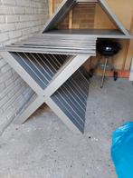 NW aluminium eettafel x poten, Huis en Inrichting, Tafels | Eettafels, 100 tot 150 cm, Nieuw, Rechthoekig, 50 tot 100 cm