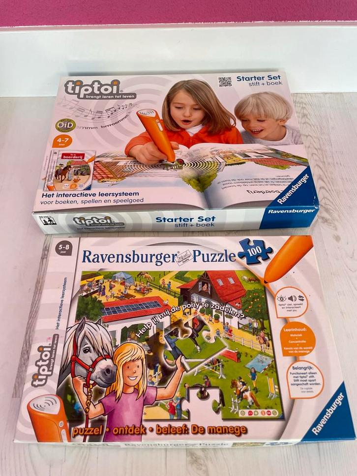 Tiptoi Starter Set + Ravensburger Puzzel - Educatief Speelgo, Kinderen en Baby's, Speelgoed | Kinderpuzzels, Gebruikt, 4 tot 6 jaar