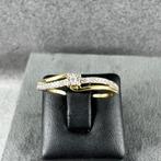 Gouden Ring | 14k* | 1,47g | rijring brilj. | 18,25 | 391913, Sieraden, Tassen en Uiterlijk, Ringen, Gebruikt, Ophalen of Verzenden