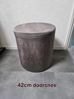 Poef grijs, Huis en Inrichting, Ophalen, Minder dan 50 cm, Rond, Minder dan 50 cm