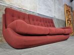 Jaren 70 Donker Roze Retro Bank | Vintage Design Relax Sofa, 100 tot 125 cm, Rechte bank, Gebruikt, Ophalen of Verzenden