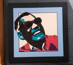 Pop Art Ray Charles Acryl op hout stijl Andy Warhol, Ophalen of Verzenden