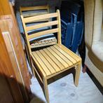 2 Bamboe Houten Stoelen, Huis en Inrichting, Stoelen, Ophalen, Gebruikt, Twee, Bruin