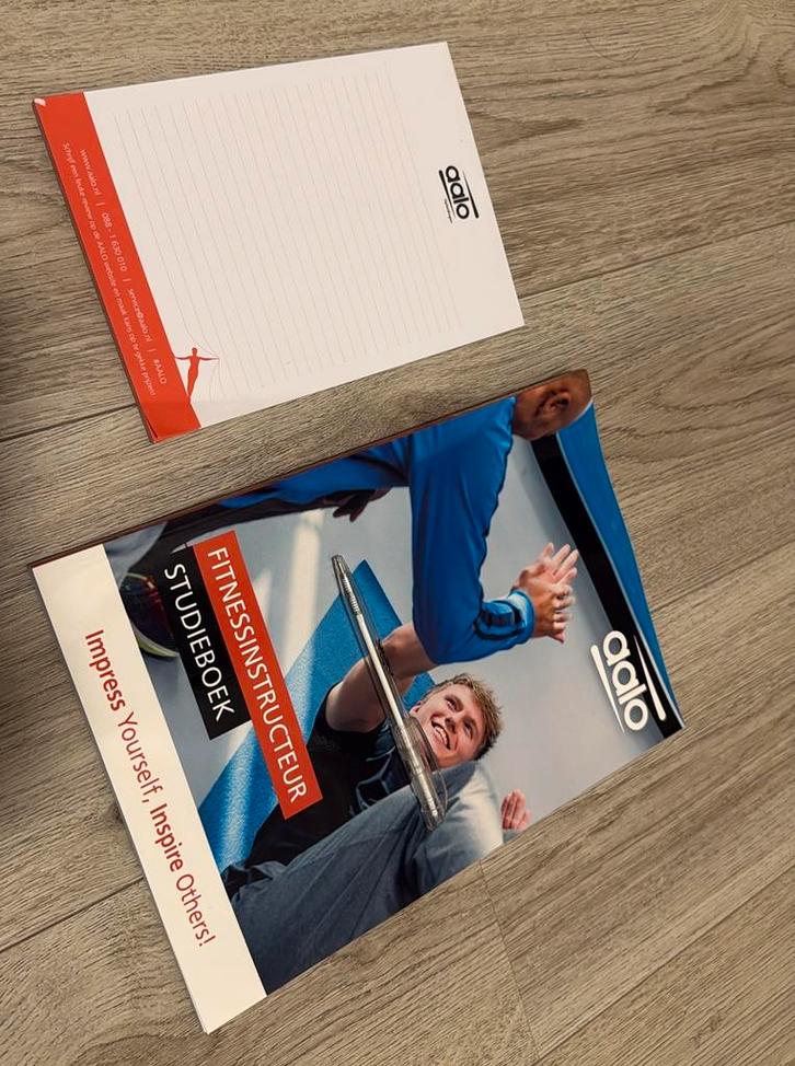 ALO Fitnessinstructeur Studieboek + kladblok & pen – nieuw, Boeken, Studieboeken en Cursussen, Nieuw, HBO, Beta, Ophalen of Verzenden