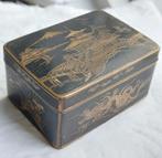 Stevig antiek Japans sieraden doosje kistje Brons of koper, Ophalen of Verzenden