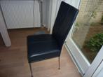 eetkamerstoelen, Huis en Inrichting, Ophalen, Blauw, Leer, Zo goed als nieuw