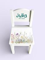 Geboortestoeltje met naam wild flowers, Kraamcadeau, Verzenden, Info@freubelshoponline.nl, Klimmen