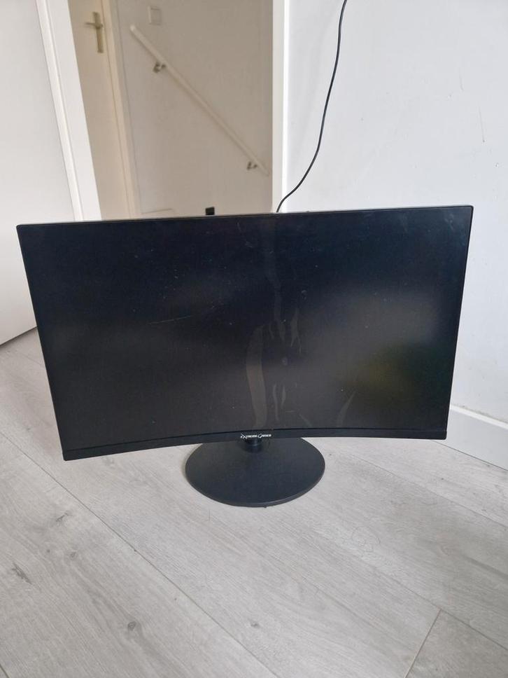 Extreme Gamer gaming Monitor curved + adapter- Defect Scherm, Computers en Software, Monitoren, Ophalen of Verzenden