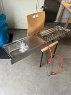Rvs - Aanrecht - gasfornuis - wasbak - camper keuken, Ophalen, Zo goed als nieuw