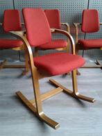 Set van 4x Stokke (Variér) Actulum (Steenrood), Als Nieuw!, Huis en Inrichting, Stoelen, Metaal, Ophalen of Verzenden, Zo goed als nieuw