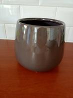 bruine plantenpot / bloempot, Ophalen, Rond, Zo goed als nieuw, Aardewerk