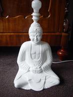 Boedha beeld / lamp GROOT FORMAAT, wit keramiek, glazuur., Ophalen of Verzenden, Zo goed als nieuw