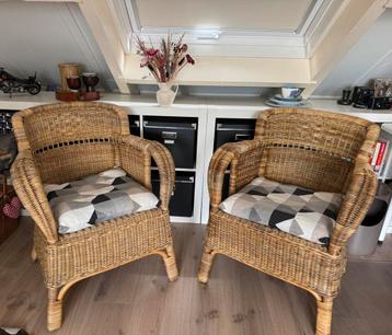 2 zgan rotan stoelen, zware kwaliteit beschikbaar voor biedingen