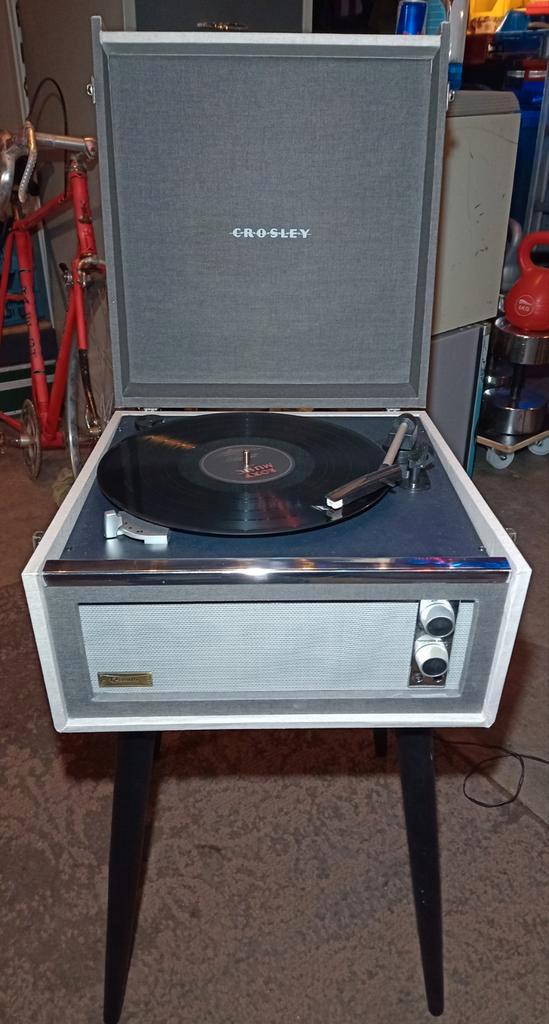Crosley Bermuda Retro Platenspeler Antraciet, Audio, Tv en Foto, Platenspelers, Overige merken, Ophalen
