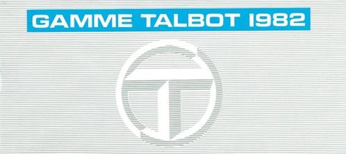 Folder Talbot modellen (Franse uitgave - 1982), Boeken, Auto's | Folders en Tijdschriften, Zo goed als nieuw, Mercedes, Verzenden