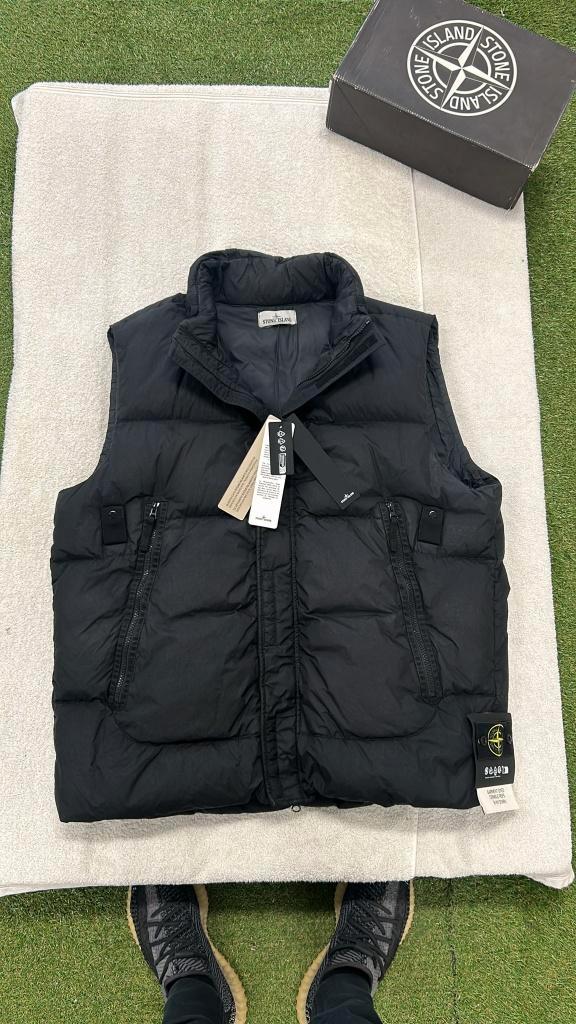 Stone Island bodywarmer jas Garment Dyed Crinkle Nieuw (XXL), Kleding | Heren, Bodywarmers, Nieuw, Overige maten, Zwart, Ophalen of Verzenden