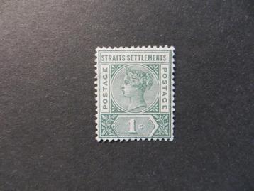A06199: Straits Settlements QV 1 c CA beschikbaar voor biedingen
