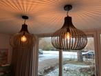 2x IJzeren Hanglampen - Stijlvol Design, Huis en Inrichting, Ophalen, Gebruikt, Metaal, Minder dan 50 cm