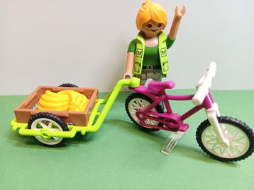 Playmobil Fiets + Aanhanger Poppetjes Onderdelen 2,95 beschikbaar voor biedingen