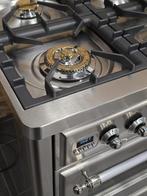 Luxe Fornuis Boretti Majestic 70cm rvs  4 pits 1 oven, 60 cm of meer, Zo goed als nieuw, Energieklasse A of zuiniger, Gas