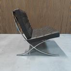 Knoll Barcelona chair - Volo zwart leder, Antiek en Kunst, Antiek | Meubels | Stoelen en Banken, Ophalen of Verzenden