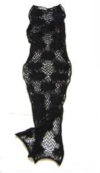 kant visnet party jurk sexy gothic fetisj punk rock cosplay, Kleding | Dames, Maat 38/40 (M), Kant fishnet jurk, Verzenden, Zwart