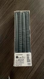 Kaarsen donker grijs groen 25cm, Overige materialen, Ophalen of Verzenden, Zo goed als nieuw, Minder dan 25 cm