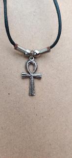 Ketting met Ankh Hanger, Zwart, Ophalen of Verzenden, Zo goed als nieuw, Overige materialen