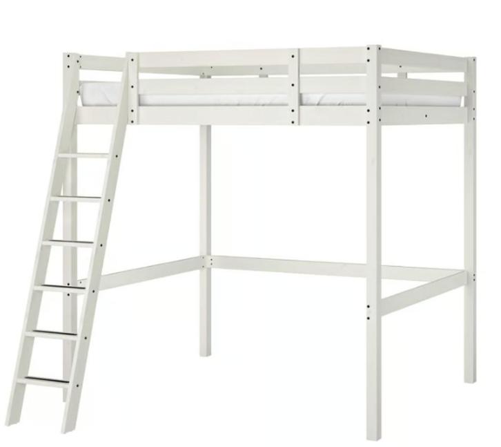 IKEA STORÅ loft bed frame, Huis en Inrichting, Slaapkamer | Bedden, Zo goed als nieuw, Tweepersoons, 140 cm, Hout, Ophalen