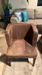 6 suede leren eetkamer stoelen, Ophalen, Zo goed als nieuw, Bruin