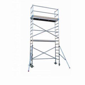 Rolsteiger (smal) 7,2m werkhoogte te huur, Doe-het-zelf en Verbouw, Steigers, Zo goed als nieuw, Rolsteiger of Kamersteiger, 5 meter of hoger