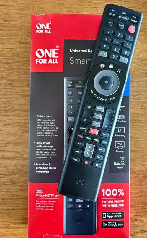 One For All URC7955 afstandsbediening voor 5 apparaten in 1, Audio, Tv en Foto, Afstandsbedieningen, Zo goed als nieuw, Universeel
