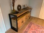 Te koop dressoir mango hout, Huis en Inrichting, Kasten | Dressoirs, Ophalen, 150 tot 200 cm, Zo goed als nieuw, Industrieel
