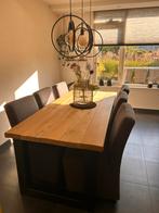 Eikenhouten Eettafel met Stoelen, Huis en Inrichting, Tafels | Eettafels, Ophalen, Gebruikt, 100 tot 150 cm, Eikenhout