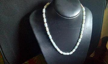 Lange ketting Aquamarijn & echte Parels Kalmerend Rustgevend beschikbaar voor biedingen